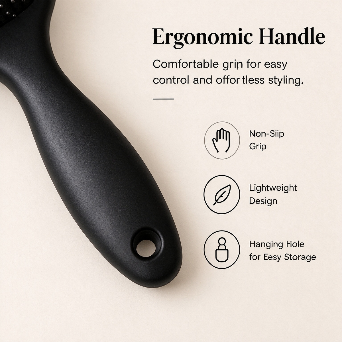 Black Paddle Hair Brush