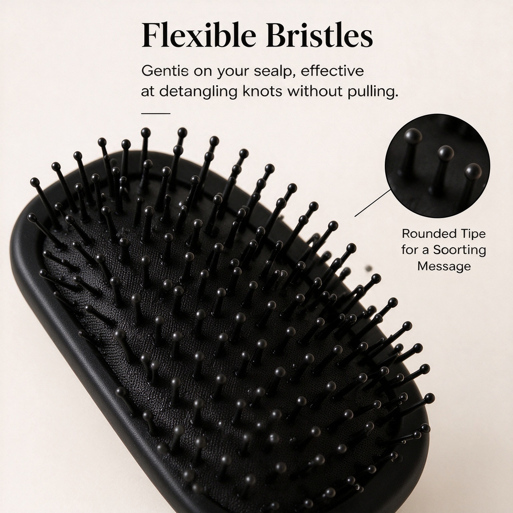 Black Paddle Hair Brush