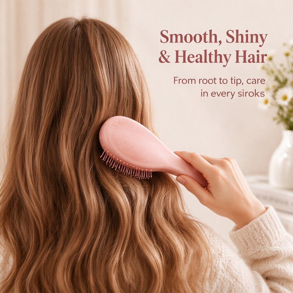 Soft Silicone Hair Brush – Blush Pink