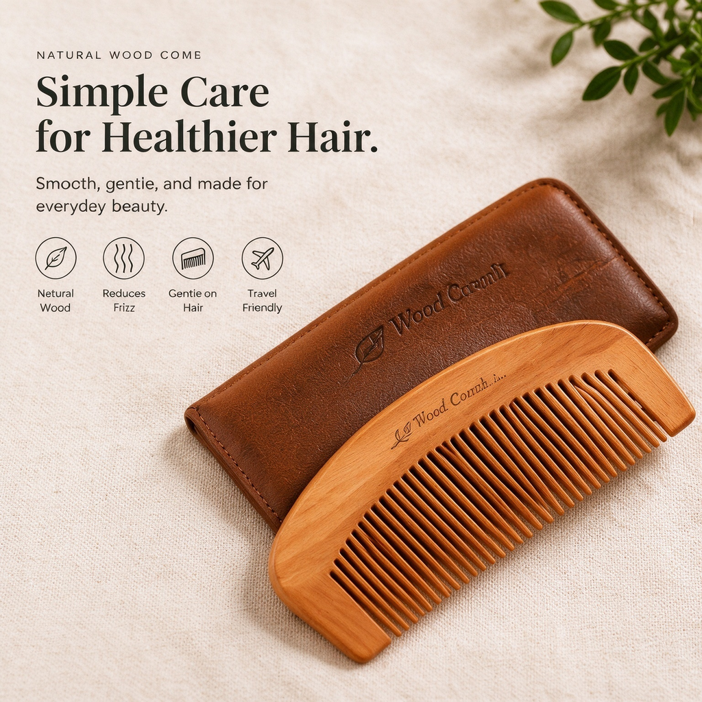 Handcrafted Wooden Hair Comb