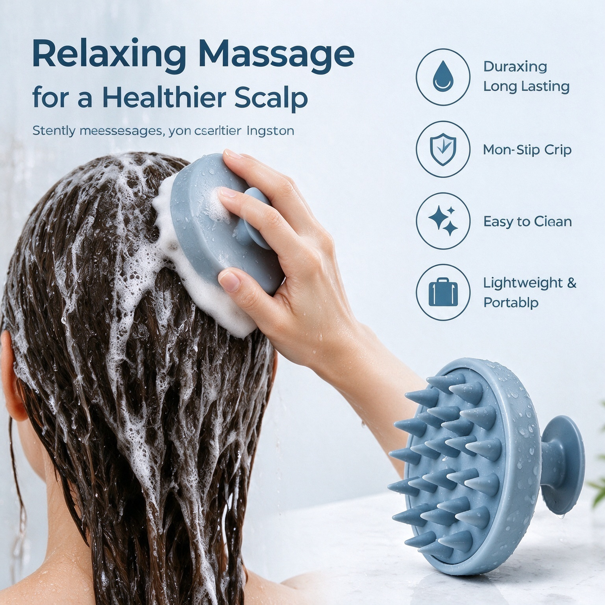 Silicone Scalp Massager – Soft Silicone Shampoo Brush
